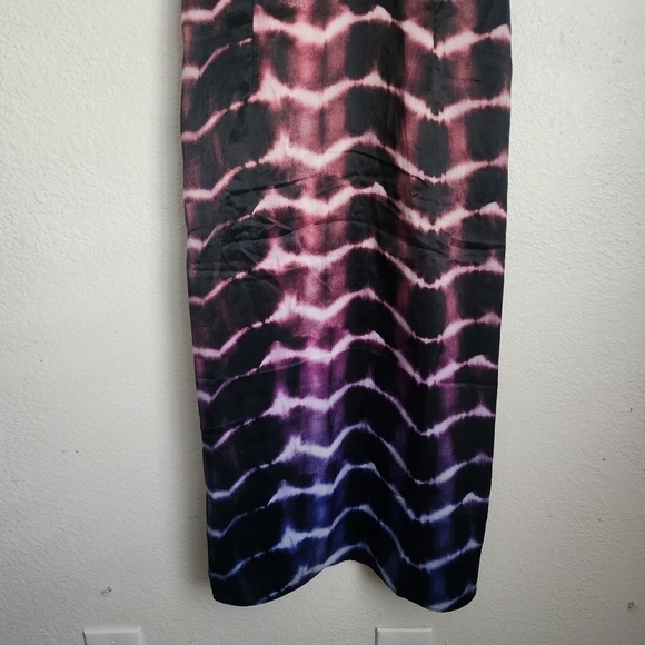 LPA Revolve Lunetta Slip Dress In Heidi Purple Tie Day V-neck Abstract Y2k NWT M - Picture 6 of 11